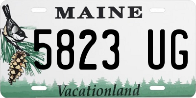 ME license plate 5823UG