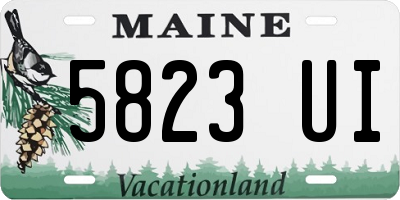 ME license plate 5823UI
