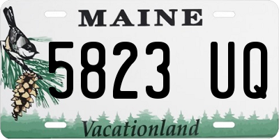 ME license plate 5823UQ