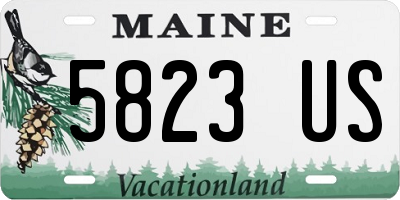 ME license plate 5823US