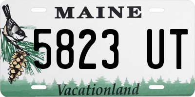 ME license plate 5823UT