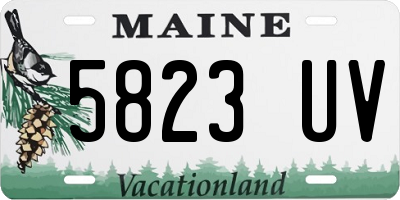 ME license plate 5823UV