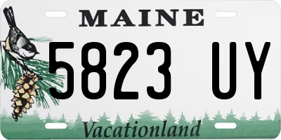 ME license plate 5823UY