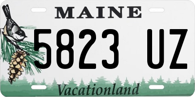 ME license plate 5823UZ