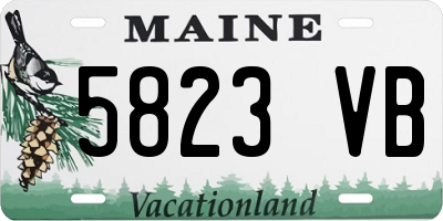 ME license plate 5823VB