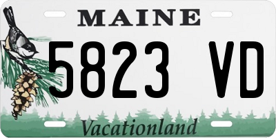 ME license plate 5823VD