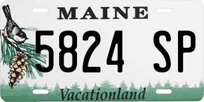ME license plate 5824SP