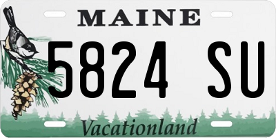 ME license plate 5824SU