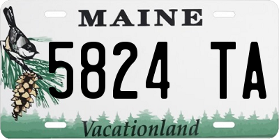 ME license plate 5824TA