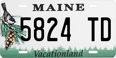 ME license plate 5824TD