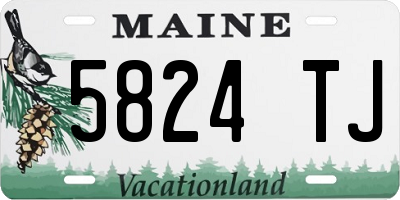 ME license plate 5824TJ