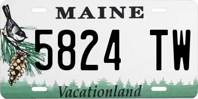 ME license plate 5824TW