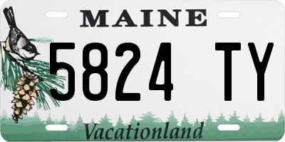 ME license plate 5824TY