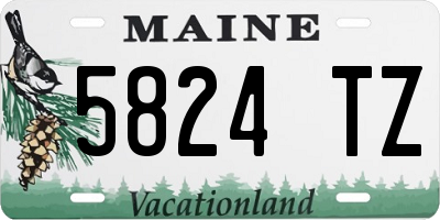 ME license plate 5824TZ