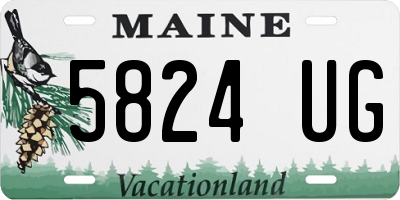 ME license plate 5824UG