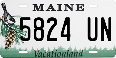 ME license plate 5824UN