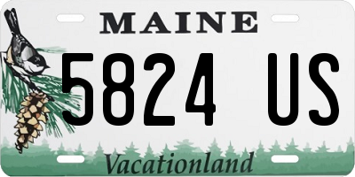 ME license plate 5824US