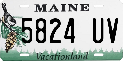 ME license plate 5824UV