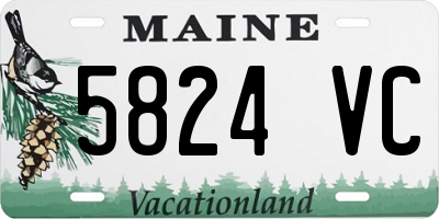 ME license plate 5824VC