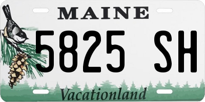 ME license plate 5825SH