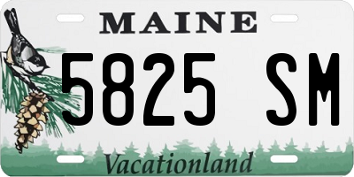 ME license plate 5825SM