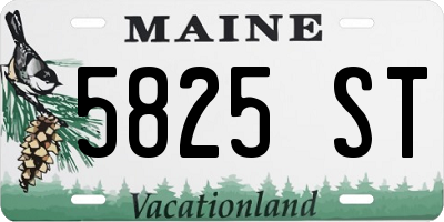 ME license plate 5825ST