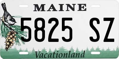ME license plate 5825SZ