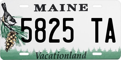 ME license plate 5825TA