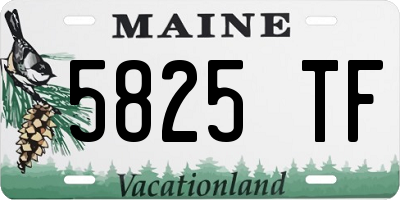 ME license plate 5825TF