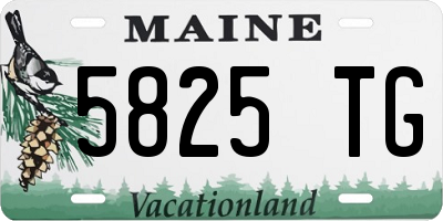 ME license plate 5825TG