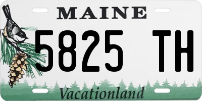 ME license plate 5825TH