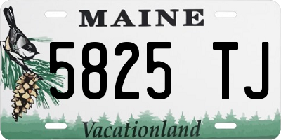 ME license plate 5825TJ