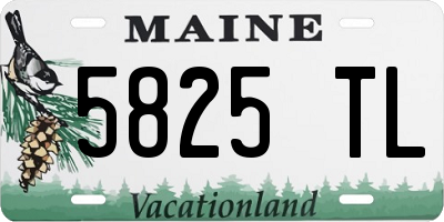 ME license plate 5825TL