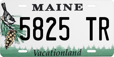 ME license plate 5825TR