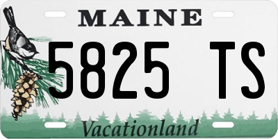 ME license plate 5825TS