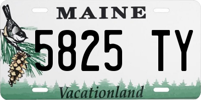 ME license plate 5825TY