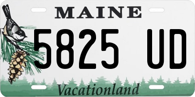 ME license plate 5825UD