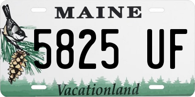 ME license plate 5825UF