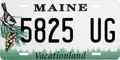 ME license plate 5825UG