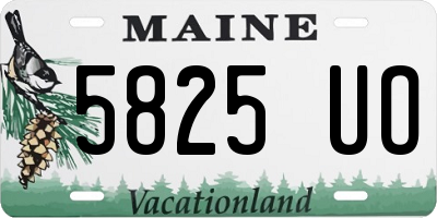 ME license plate 5825UO