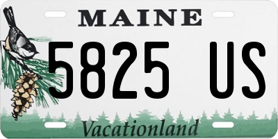 ME license plate 5825US