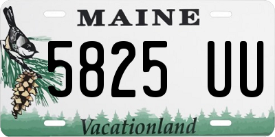 ME license plate 5825UU