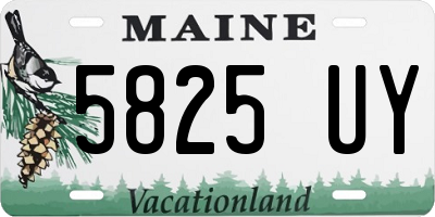 ME license plate 5825UY