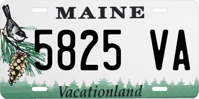 ME license plate 5825VA