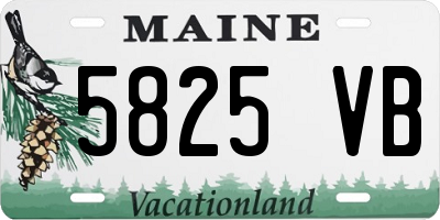 ME license plate 5825VB