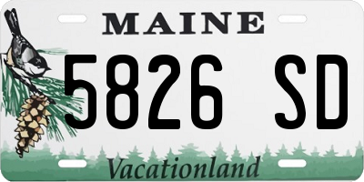 ME license plate 5826SD