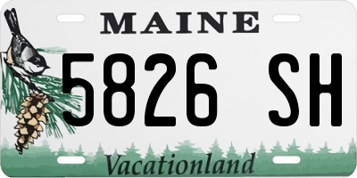 ME license plate 5826SH