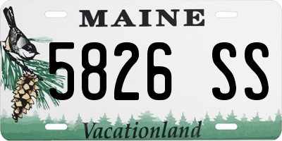 ME license plate 5826SS