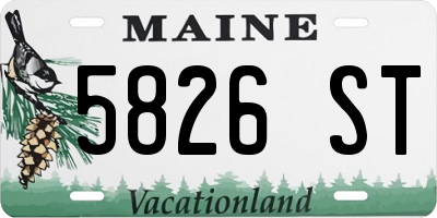 ME license plate 5826ST