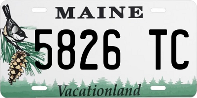 ME license plate 5826TC